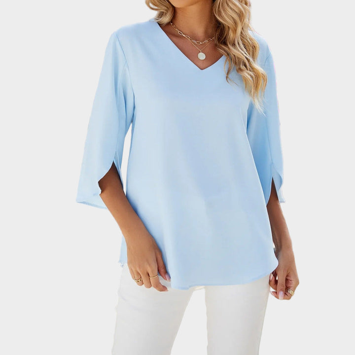 Monika | Ruffle-Neck Relaxed Blouse