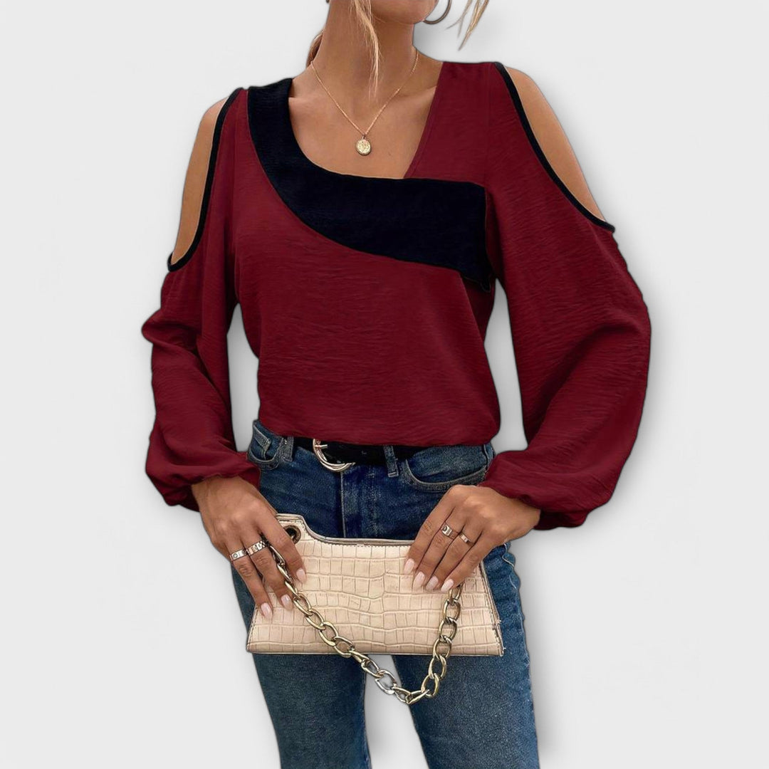 Marina | Asymmetric Shoulder Blouse