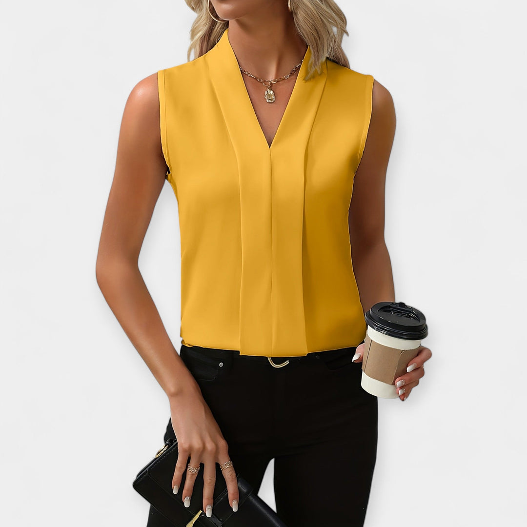 Marta | Flowing Sleeveless V-Neck Top