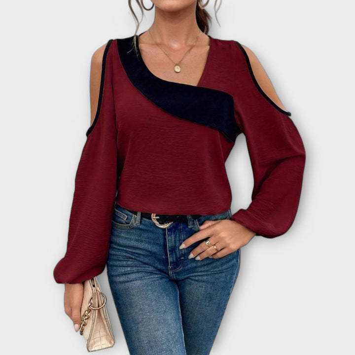 Anica | Asymmetric Shoulder Blouse