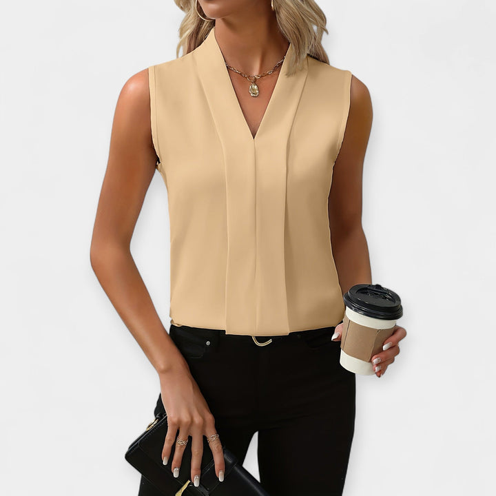 Marta | Flowing Sleeveless V-Neck Top