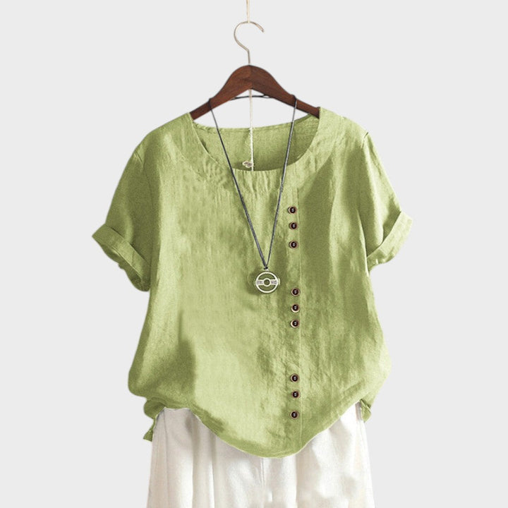 Mirna | Asymmetric Button Blouse