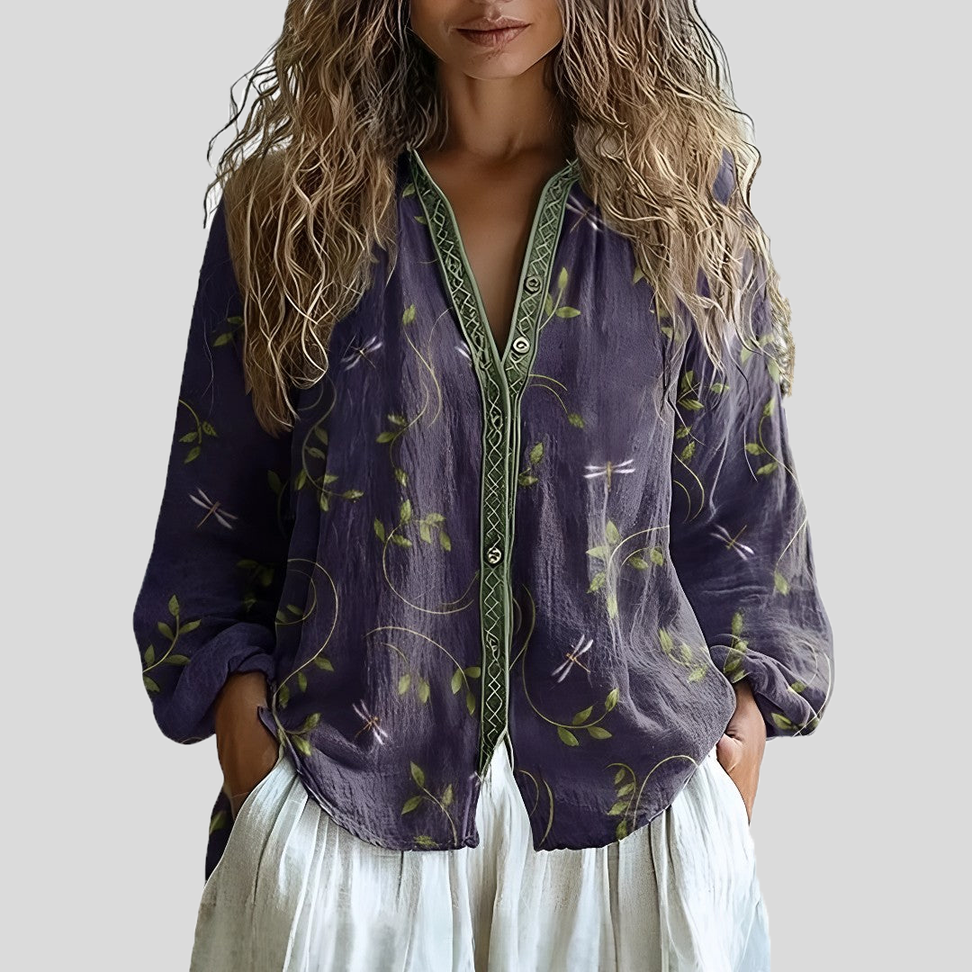 Milica | Subtle Print Blouse