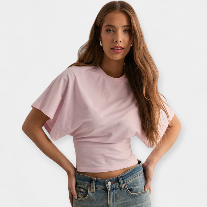 Stana | Wide-Sleeve Waist-Detail Top