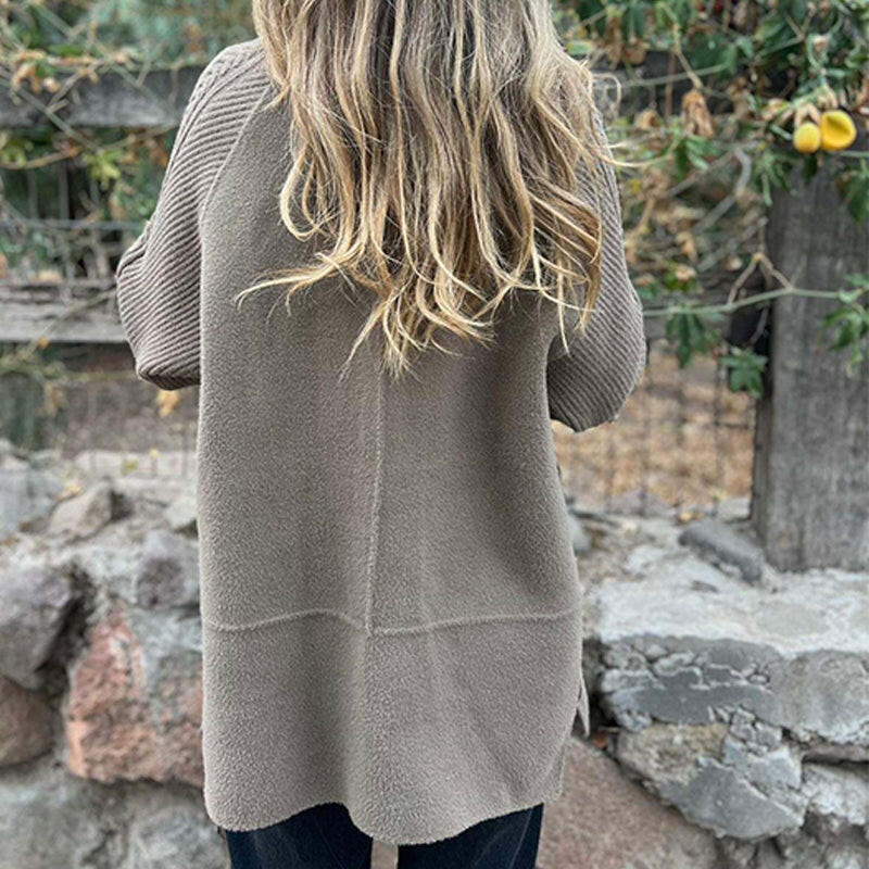 Rosanna | Cappotto Doppiopetto con Maniche in Maglia