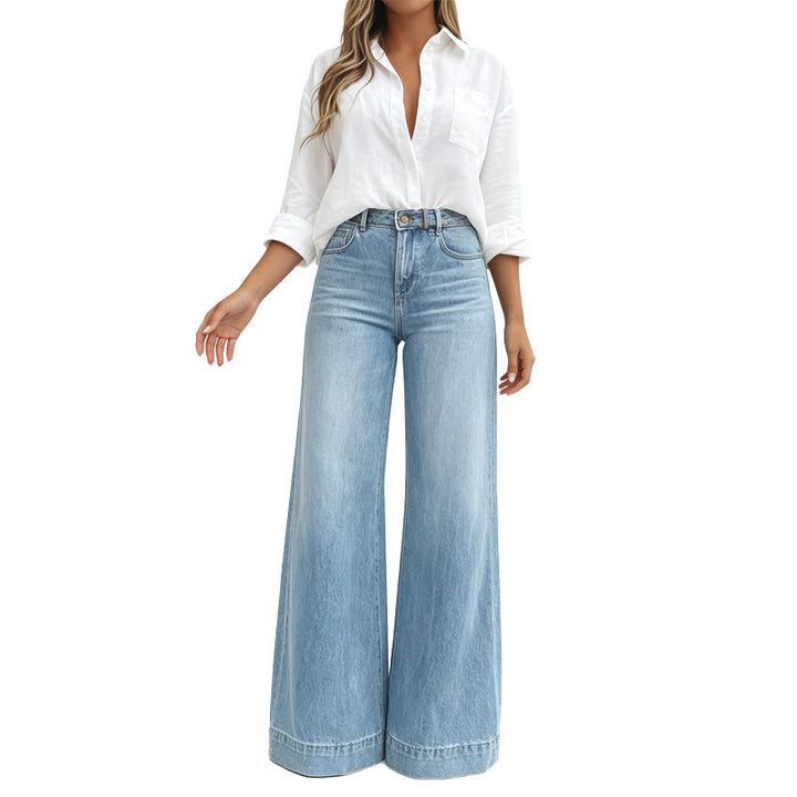 Lucia | Jeans Gamba Larga Effetto Allungante
