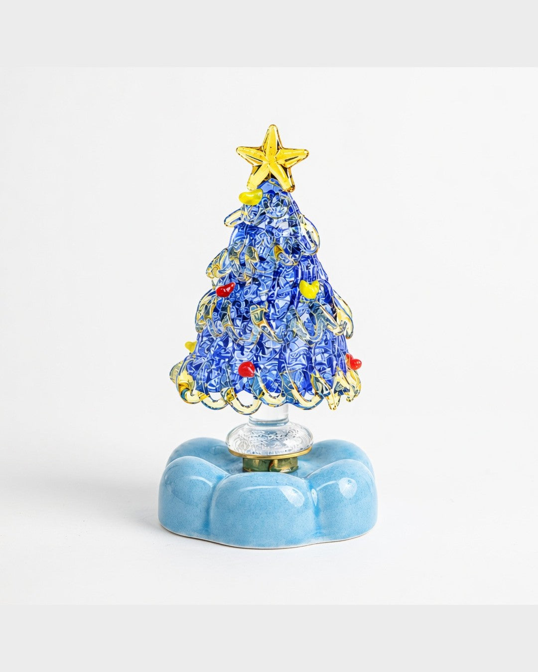 Handmade Spinning Glass Christmas Tree