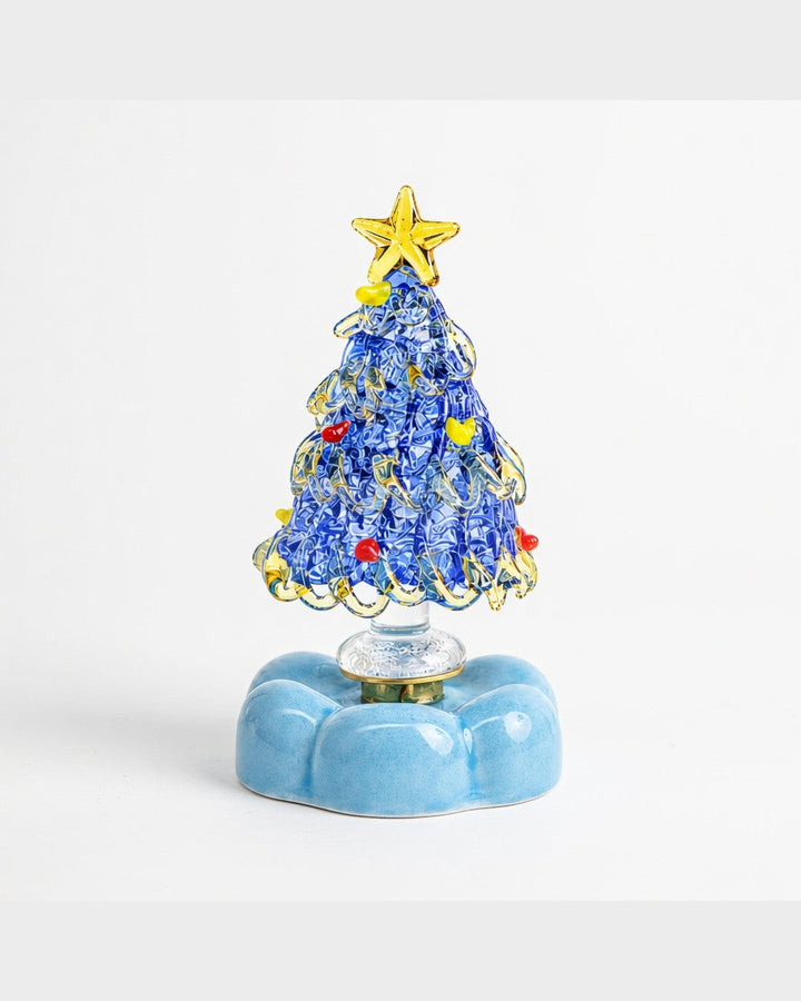 Handmade Spinning Glass Christmas Tree