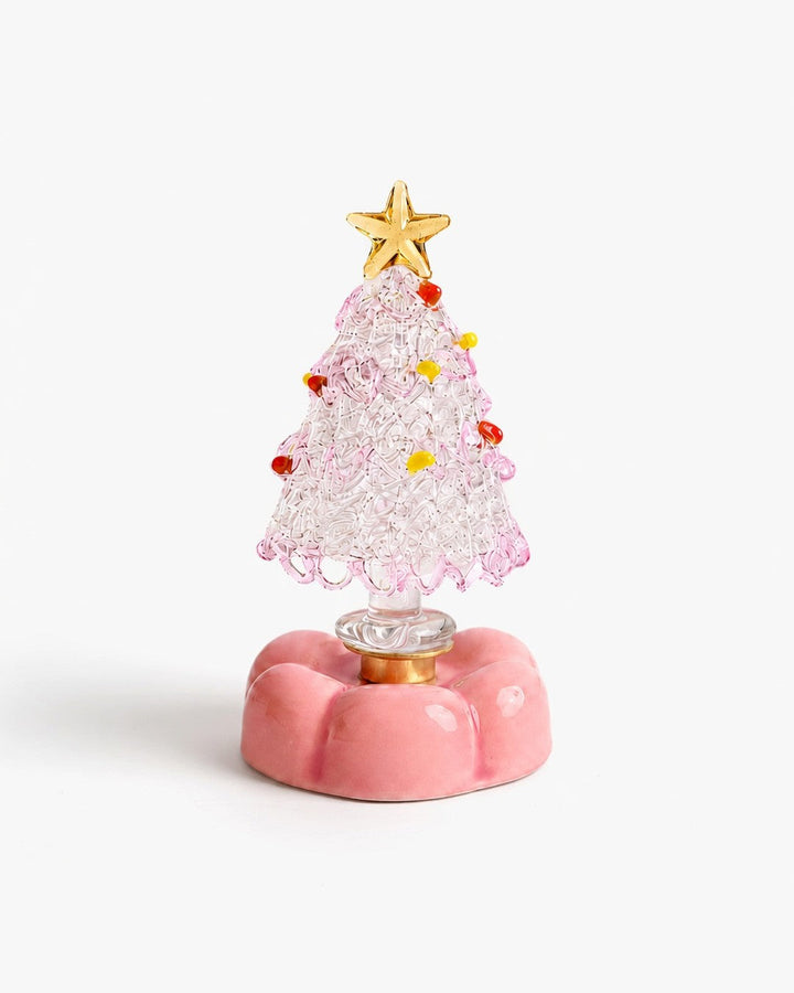 Handmade Spinning Glass Christmas Tree