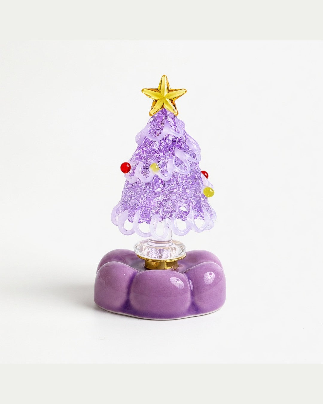 Handmade Spinning Glass Christmas Tree