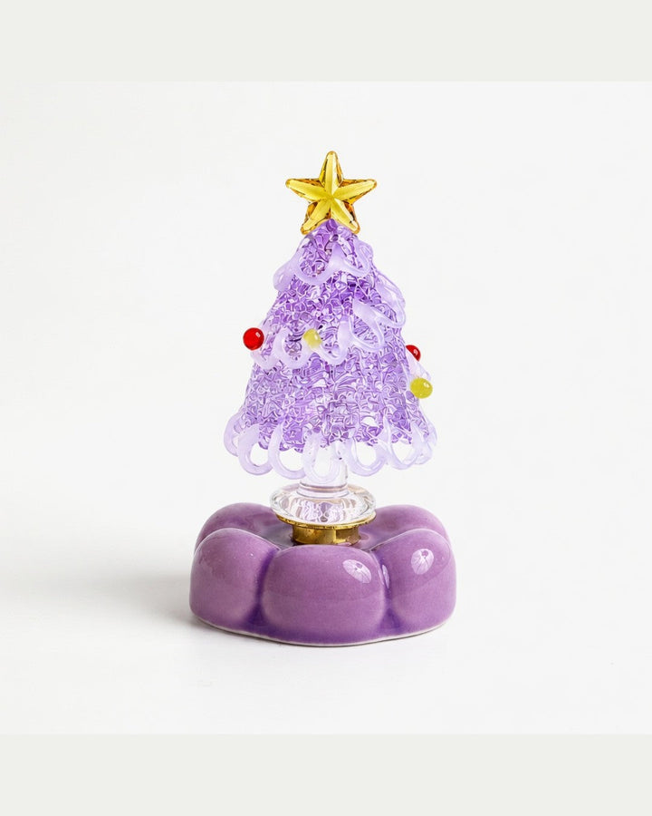 Handmade Spinning Glass Christmas Tree