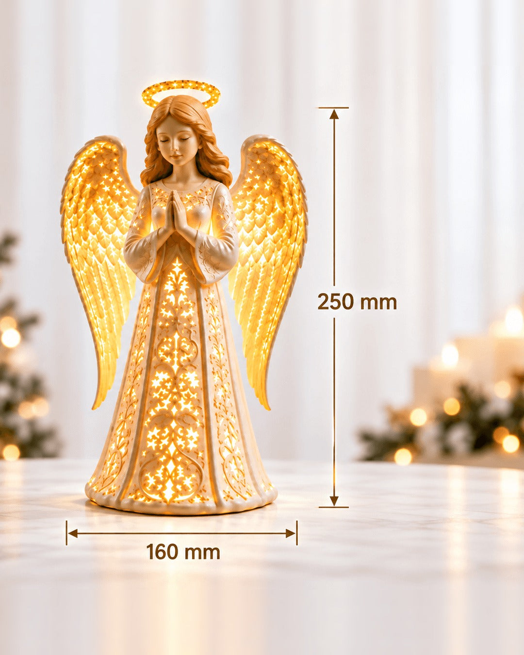 Guardian Angel – Warm LED Light Ornament