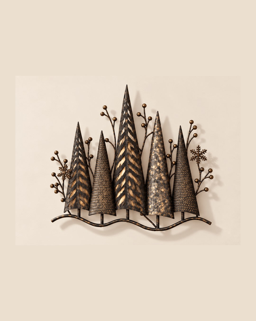 Winter Forest LED Wall Art – Vintage Bronze Finish