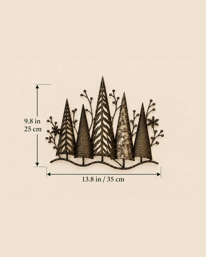 Winter Forest LED Wall Art – Vintage Bronze Finish