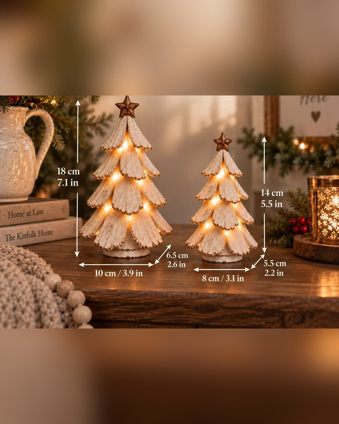 Vintage Light-Up Christmas Tree – Star-Topped Ornament