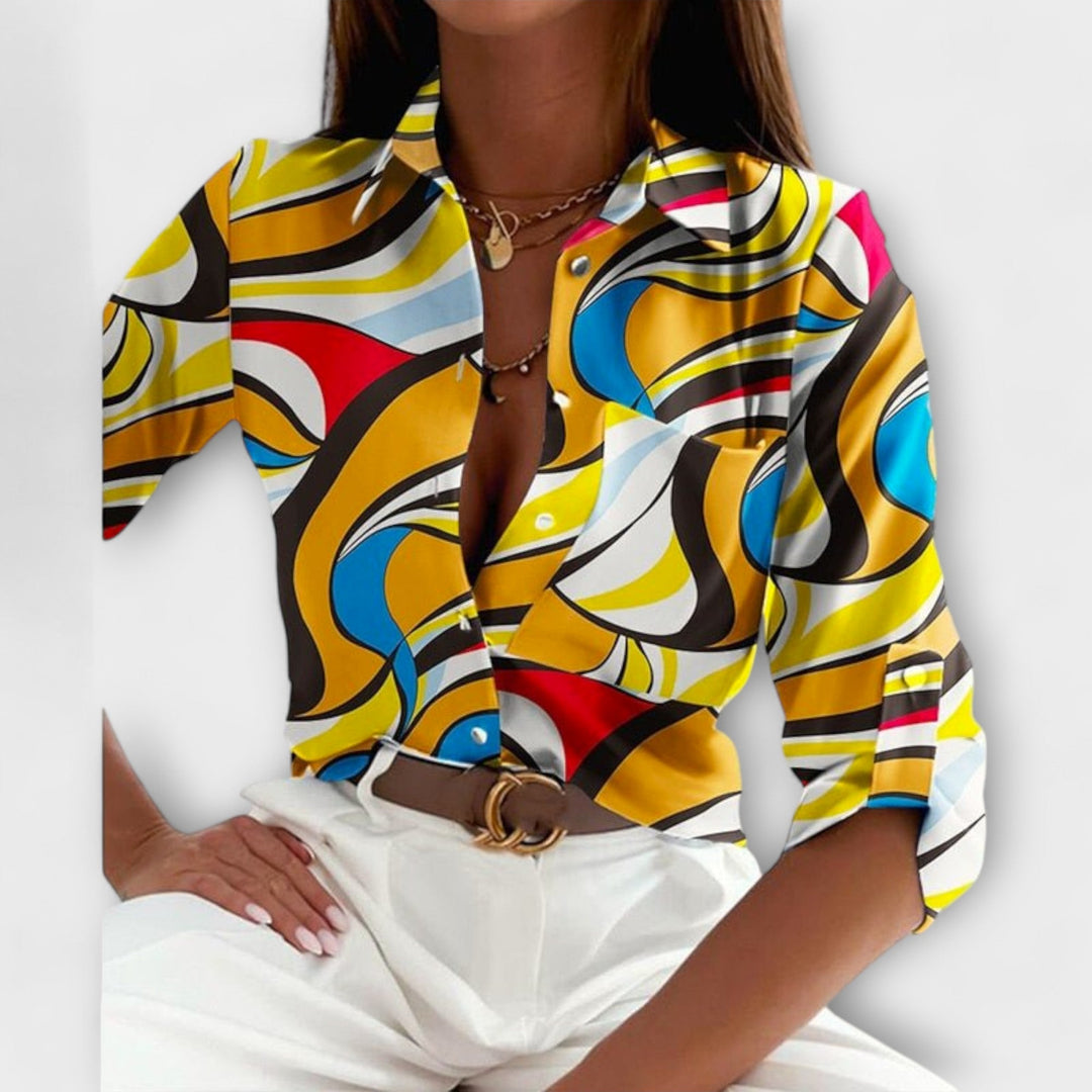 Camila | Geometric Print Blouse