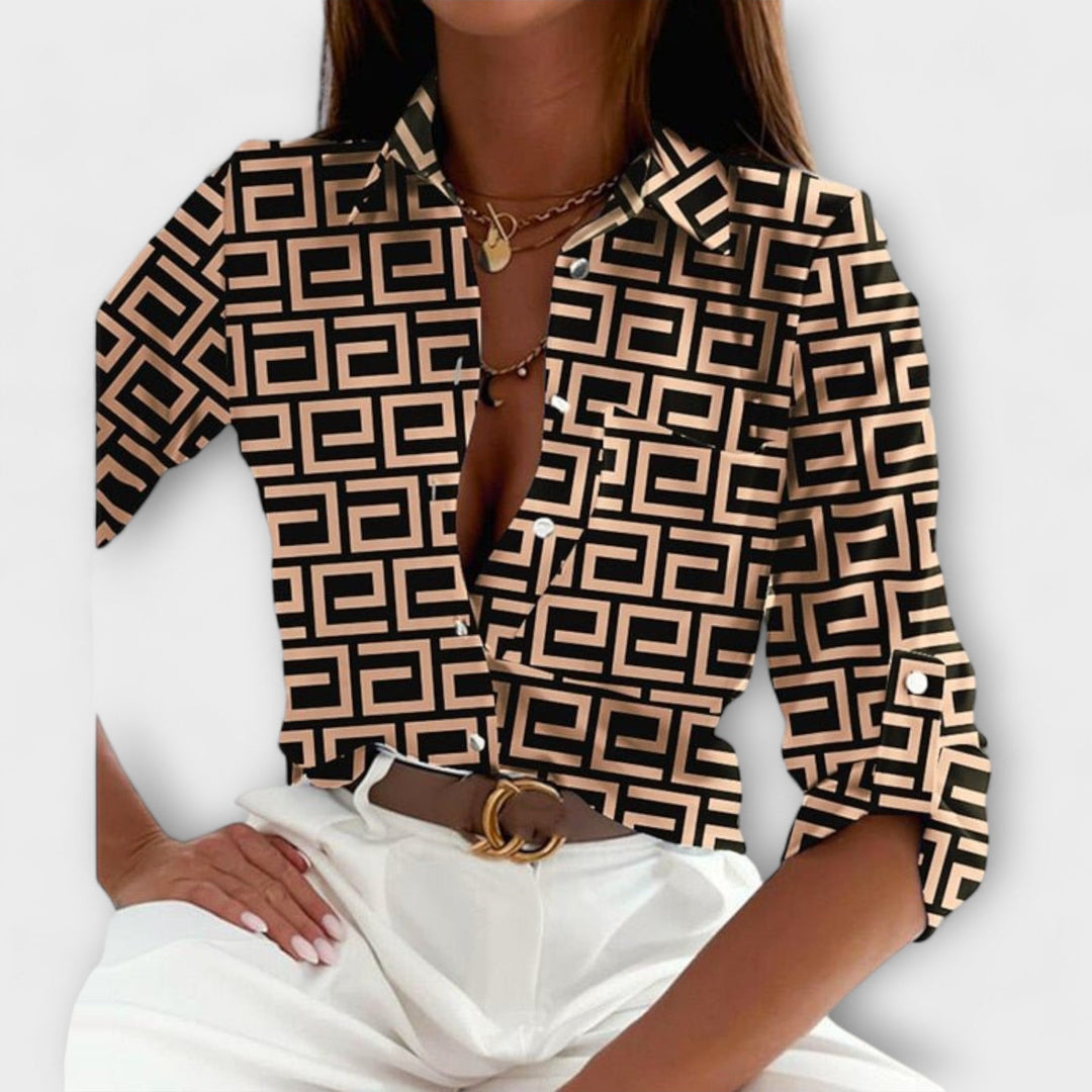 Lumi | Geometric Print Blouse