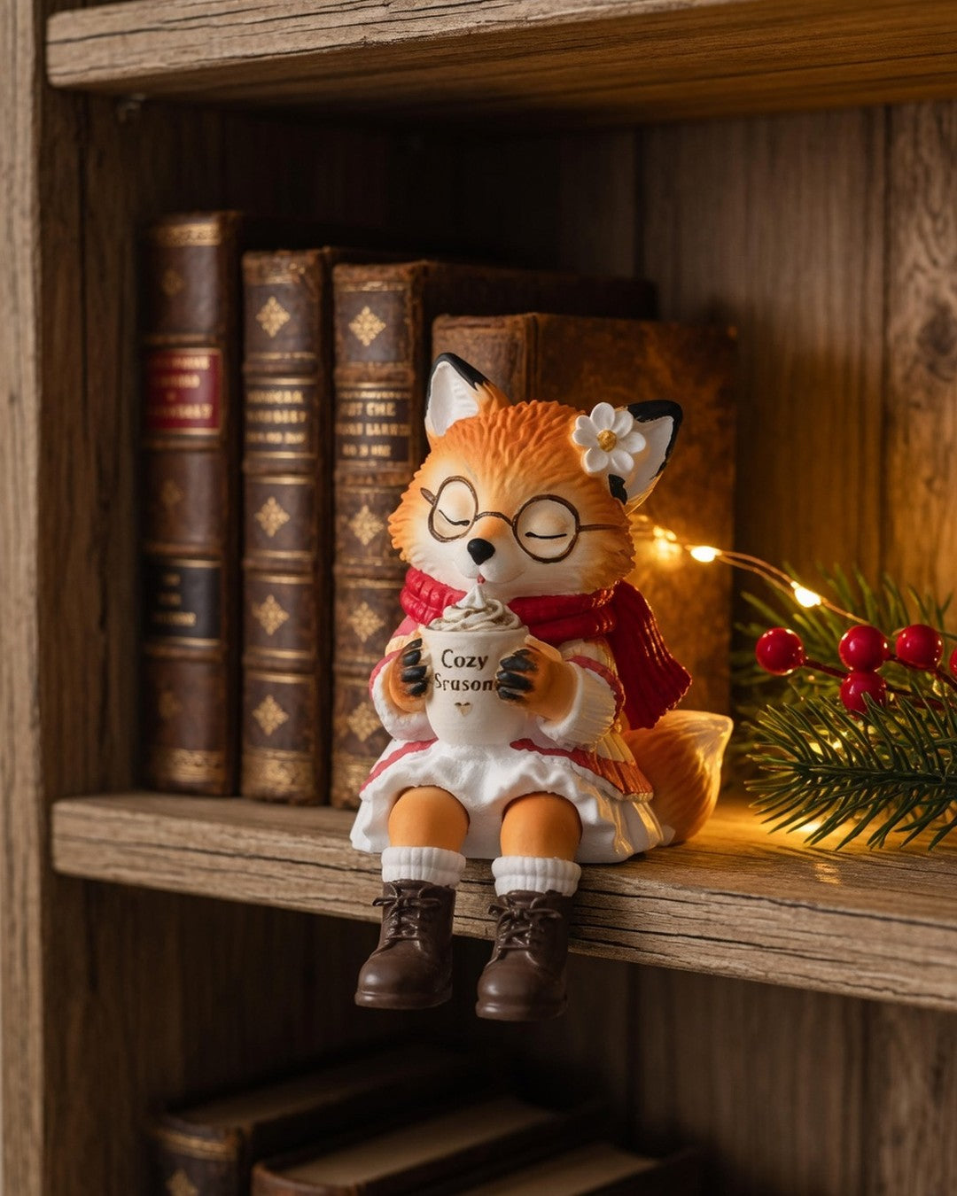 Cosy Season Animal Shelf Sitters – Fox, Owl & Rabbit