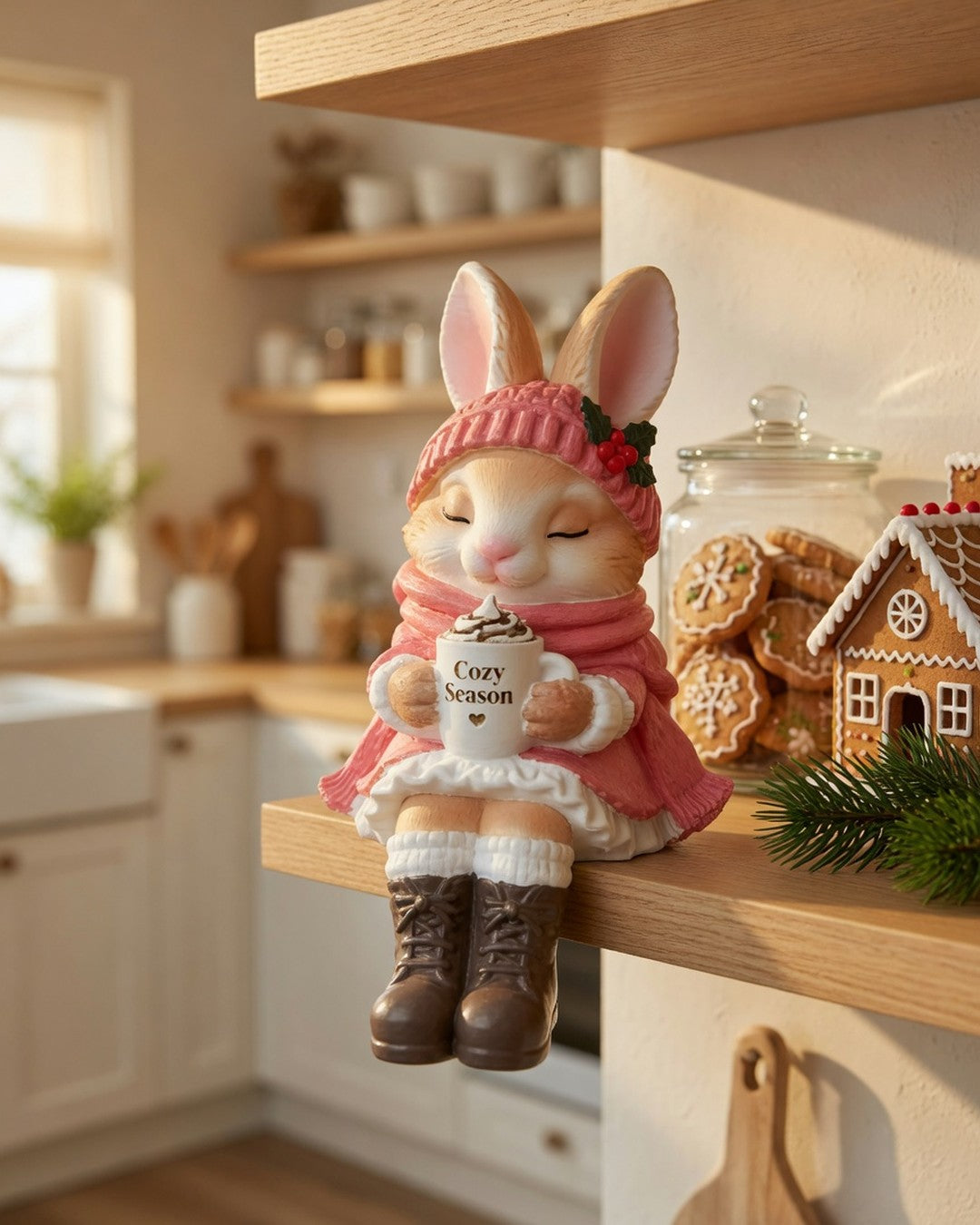 Cosy Season Animal Shelf Sitters – Fox, Owl & Rabbit
